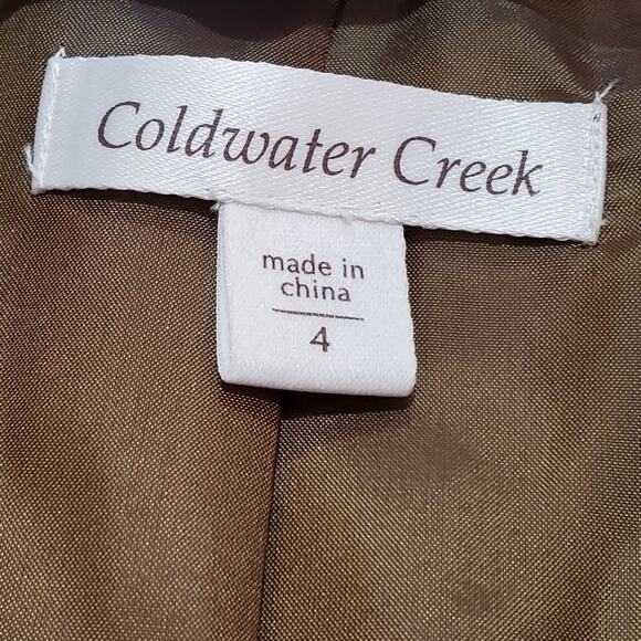 Coldwater Creek Linen Jacket Floral Autumn Fall 4 Button Lined Career Wear 4 - Picture 7 of 9